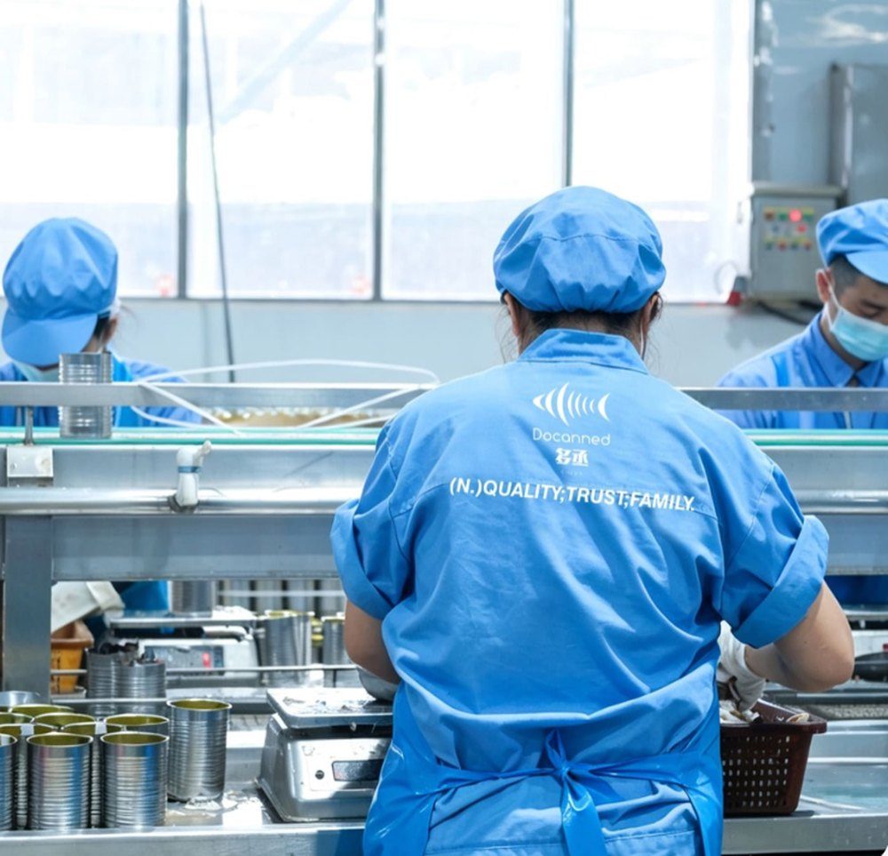 Docanned in-house sardine production line, Quality Trust Family