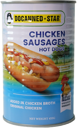 Salchichas de pollo halal en conserva, 425g