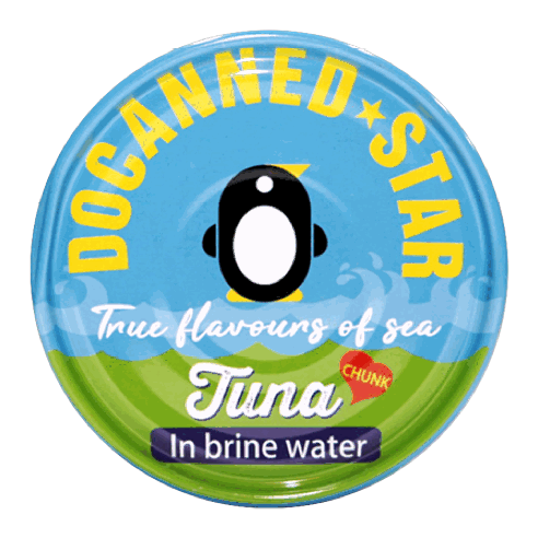 Canned tuna in brine water